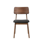 Sedia laterale noce e nera (Set di 2)