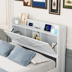 Letto in legno contenitore con letto estraibile singolo e tre cassetti portaoggetti