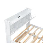 Letto in legno contenitore con letto estraibile singolo e tre cassetti portaoggetti
