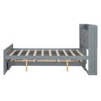 Letto in legno contenitore con letto estraibile singolo e tre cassetti portaoggetti