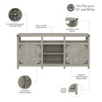 Mobile Porta TV Rustico da 75 pollici Cottage Grove 65W di Bush Furniture