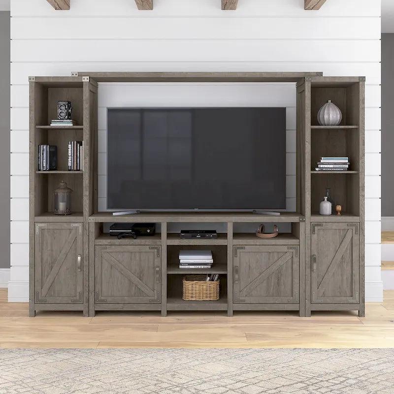 Mobile Porta TV Rustico da 75 pollici Cottage Grove 65W di Bush Furniture