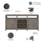 Mobile Porta TV Rustico da 75 pollici Cottage Grove 65W di Bush Furniture