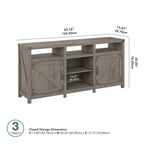Mobile Porta TV Rustico da 75 pollici Cottage Grove 65W di Bush Furniture
