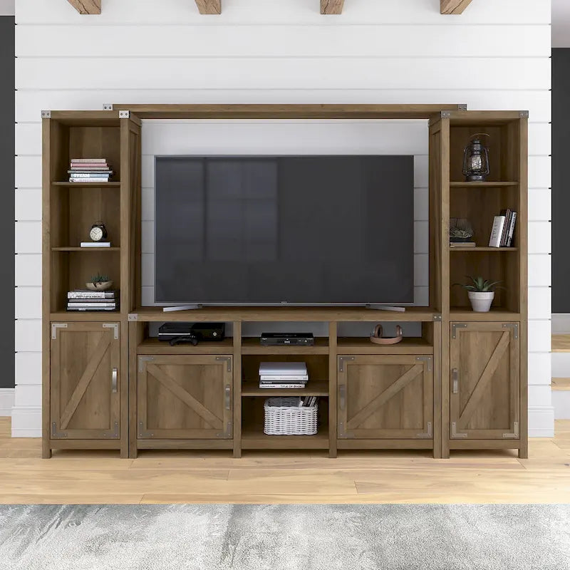 Mobile Porta TV Rustico da 75 pollici Cottage Grove 65W di Bush Furniture